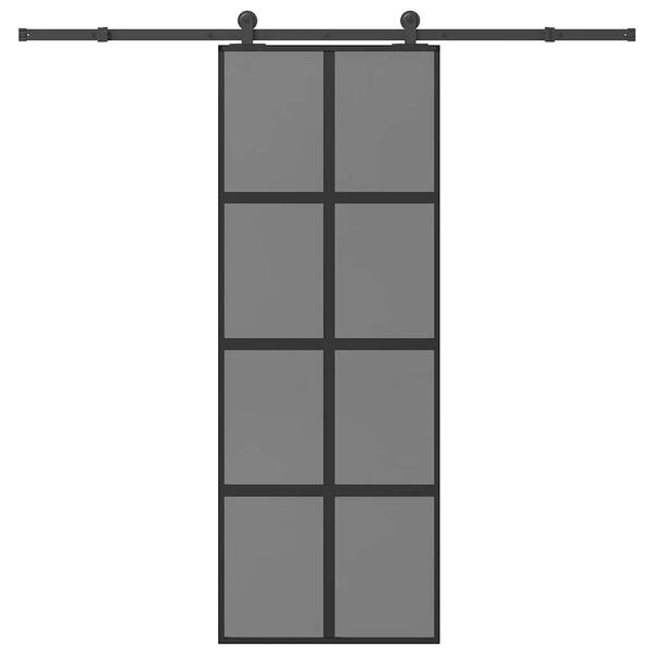 vidaXL liukuovi laitteistosarjalla 76x205 cm karkaistu lasi alumiini