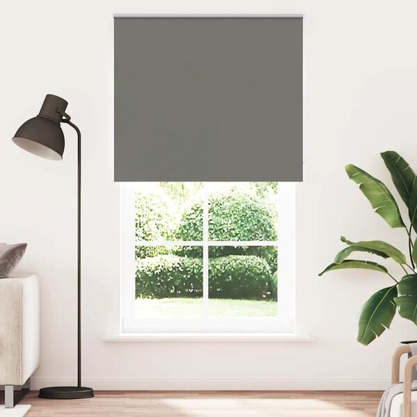 vidaXL Rullaverho Blackout harmaa 125x210 cm Kankaan leveys 121,6 cm