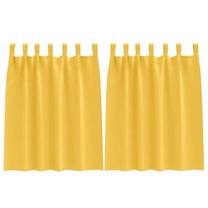 vidaXL Piment&auml;v&auml; verho renkailla 2 pcs Sinappikeltainen 140 x 140 cm
