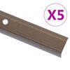 vidaXL Portaikon suojukset L-muotoiset 5 kpl alumiini 100 cm ruskea