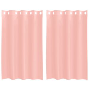 vidaXL Voileeverhot l&auml;piviennill&auml; 2 kpl pinkki 140x175 cm