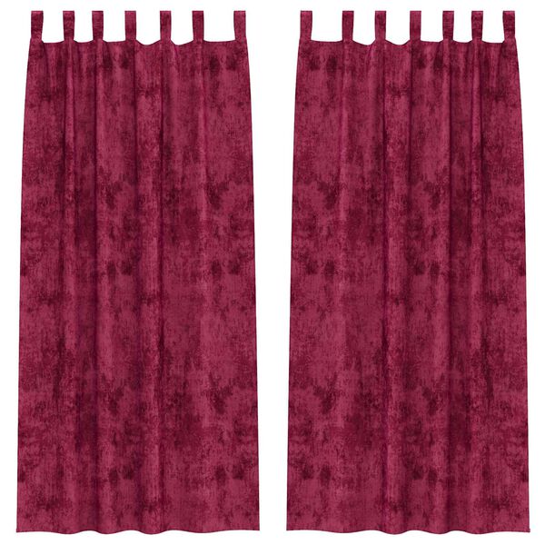 vidaXL Samettiverhot 2 pcs Viininpunainen 260 x 140 cm Sametti