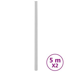 vidaXL Itsekiinnittyvät kalustetarrat hopea 90x500 cm PET