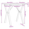 vidaXL Ruokapöytä Y-runko 70x70x75,5 cm täysi mänty ja terästä