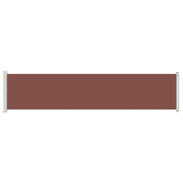 vidaXL Sis&auml;&auml;nvedett&auml;v&auml; terassin sivumarkiisi 140x600 cm ruskea