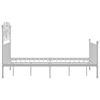 vidaXL S&auml;ngynrunko valkoinen metalli 120x200 cm