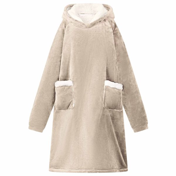 vidaXL Viltti-huppari Beige m Fleece ja flanelli