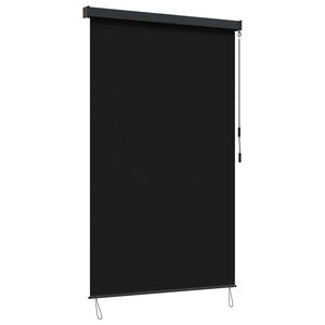 vidaXL Rullaverho Musta 100 x 250 cm Kangas ja Alumiini