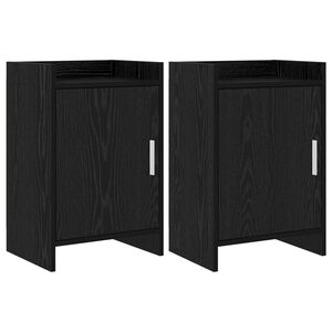 vidaXL Y&ouml;p&ouml;yd&auml;t 2 pcs Musta tammi 40 x 30 x 60 cm Tekninen puu