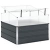 vidaXL Kukkalaatikko Antrasiitti 100 x 100 x 77 cm Galvanoitu ter&auml;s