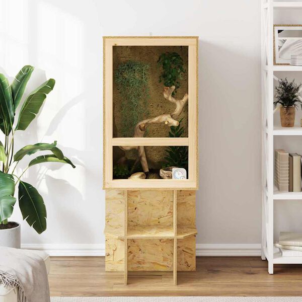 vidaXL Terrarium Ruskea 50 x 50 x 80 cm OSB