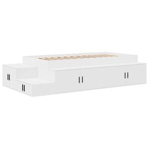 vidaXL S&auml;ilytystilallinen s&auml;ngynrunko valkoinen 80 cm Tekninen puu