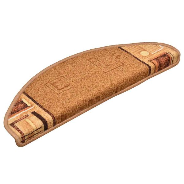 vidaXL Itsekiinnittyvät porrasmatot 15 kpl beige 65x21x4 cm