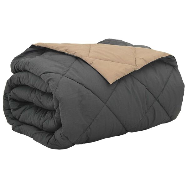 vidaXL Kes&auml;peitto Antrasiitti ja taupe 220 x 240 cm Mikrokuitu