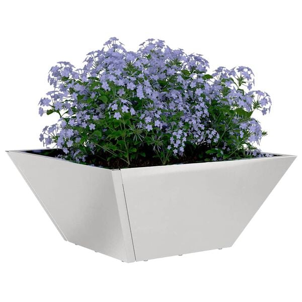 vidaXL Puutarha ruukku 5 pcs Hopea 35 x 35 x 15 cm Ruostumaton ter&auml;s