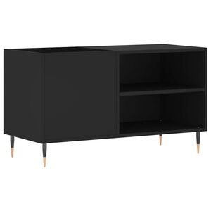 vidaXL LP-levyjen s&auml;ilytyskaappi musta 85x38x48 cm tekninen puu