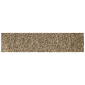 vidaXL Alue Matto Luonnollinen ja musta 60 x 250 cm Juutti