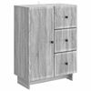 vidaXL Sivup&ouml;yt&auml; Harmaa sonoma 66 x 34,5 x 90 cm Tekninen puu