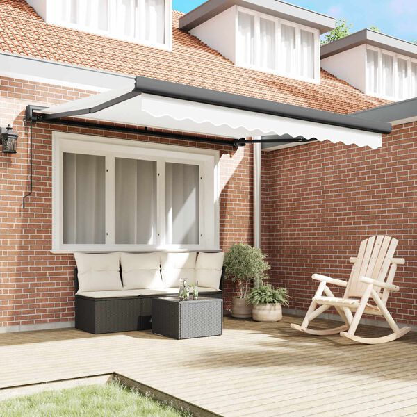 vidaXL Aurinkovarjo Valkoinen 350 x 250 x 165 cm