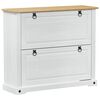 vidaXL Kenk&auml;kaappi Corona Valkoinen 99 x 32 x 85 cm Massiivinen m&auml;nty