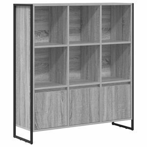 vidaXL Kirjahylly 2 pcs Harmaa Sonoma 99,5 x 30 x 108 cm Tekninen puu