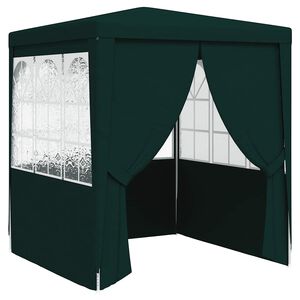 vidaXL Ammattilaisten juhlateltta sivuseinill&auml; 2x2 m vihre&auml; 90 g/m&sup2;
