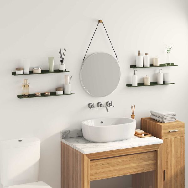 vidaXL Kelluva hylly 4 pcs Oliivivihre&auml; 60 x 8,5 x 2,5 cm Ter&auml;s