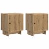 vidaXL Y&ouml;p&ouml;yt&auml;kaappi 2 pcs Artisaanitammi 43 x 34,5 x 50 cm