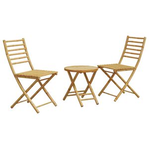 vidaXL 3-osainen Bistrosarja bambu