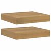 vidaXL Sein&auml;hylly 2 pcs Ruskea 23 x 23,5 x 4 cm Tekninen puu