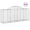 vidaXL Kaarevat kivikorit 11 kpl 200x50x80/100 cm galvanoitu rauta