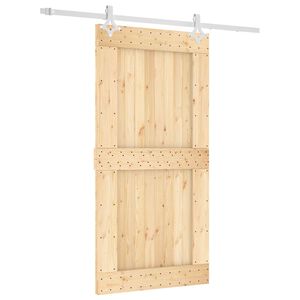 vidaXL Liukuovi Luonnollinen ja valkoinen 100 x 210 cm