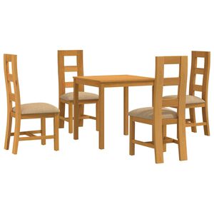 vidaXL Ruokailuryhm&auml; 5 kpl Beige M&auml;ntypuu
