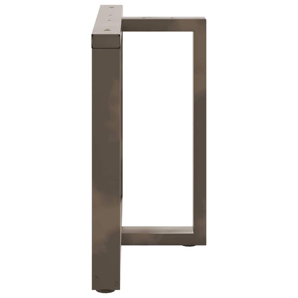 vidaXL Ruokapöydän jalat T-muotoiset 2 kpl musta 100x35x(72-73) cm teräs