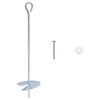 vidaXL Maakiinnike 10 pcs Hopea &Oslash;10 x 40 cm Galvanoitu Metalli