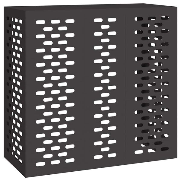vidaXL Ilmastointilaitteen suoja Musta 110 x 50 x 105 cm Ter&auml;s