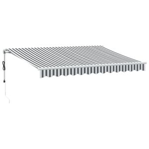 vidaXL Automaattimarkiisi antrasiitti/valkoinen 350x250 cm