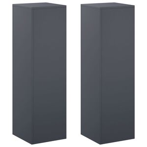 vidaXL Kasviteline 2 pcs Antrasiitti 30 x 30 x 100 cm Galvanoitu ter&auml;s
