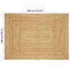 vidaXL Alue Matto Beige 200 x 290 cm Juutti