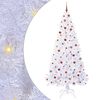 vidaXL Tekojoulukuusi 300 LED-valoilla Valkoinen 240 cm PVC ja ter&auml;s