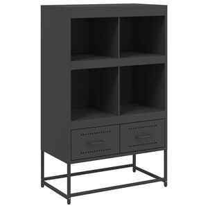 vidaXL Kaappi musta 68x39x111,5 cm ter&auml;s