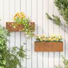 vidaXL Kukkalaatikot 2 kpl ruoste Corten ter&auml;s 53x10x17 cm