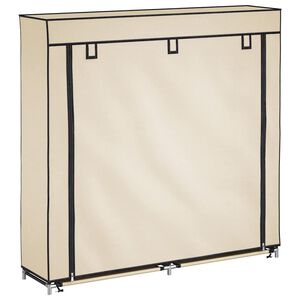vidaXL Kenk&auml;kaappi suojalla kerma 115x28x110 cm kangas