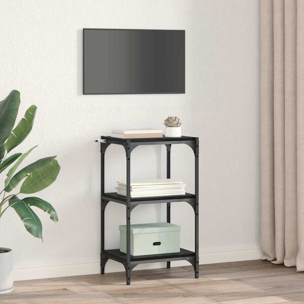 vidaXL Kirjahylly Musta tammi 40 x 33 x 70,5 cm