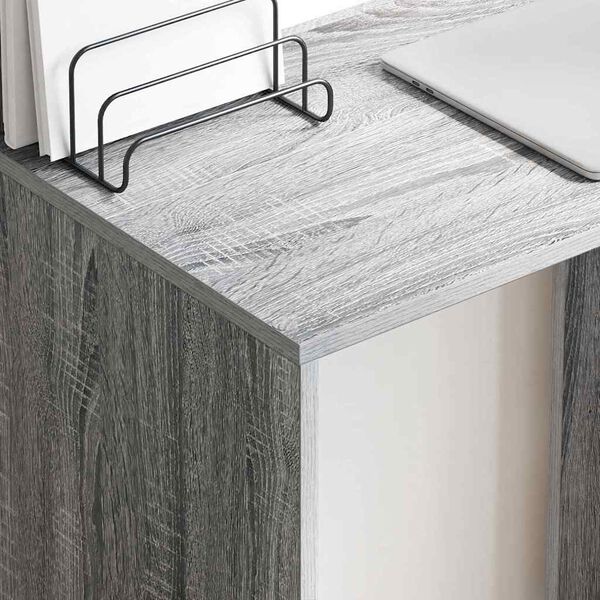 vidaXL Pöytä hyllyllä Harmaa sonoma 78.5 x 37 x 154.5 cm Tekninen puu