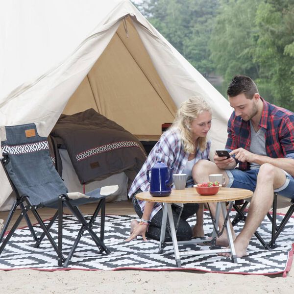 Bo-Camp Ulkomatto Chill mat Lewisham 2x1,8 m M musta ja valkoinen