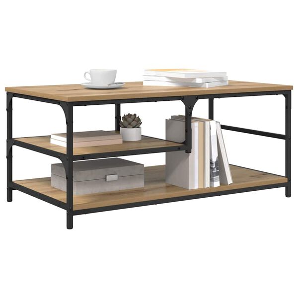 vidaXL Sohvap&ouml;yt&auml; Artisan tammi 90 x 49 x 40 cm Tekninen puu