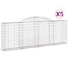 vidaXL Kaarevat kivikorit 5 kpl 300x30x100/120 cm galvanoitu rauta