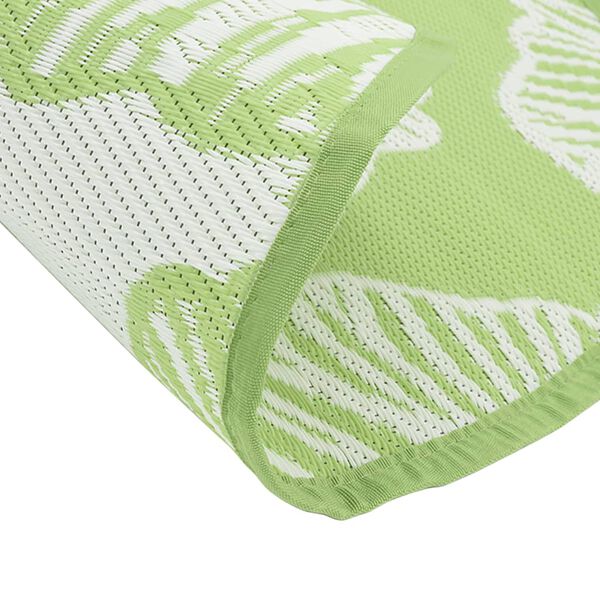 vidaXL Ulkomatto ARAKIL Vihreä Ø120 cm PP