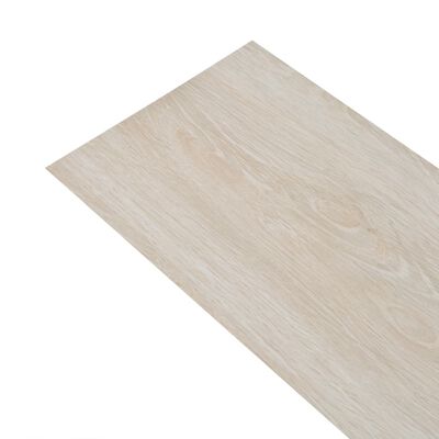vidaXL Itsekiinnittyvät PVC-lattialankut 2,51 m² 2 mm tammi valkoinen